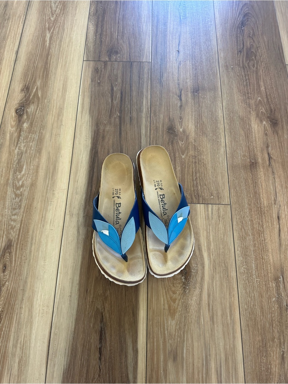 Birkenstock betula Women's Blue flower Sandals size 42